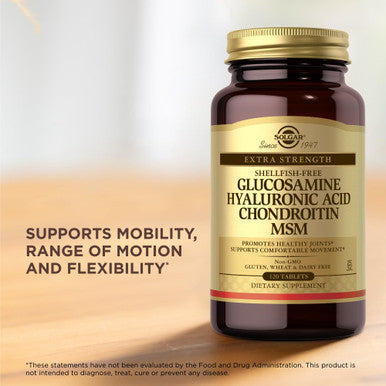 Solgar Glucosamine Hyaluronic Acid Chondroitin Msm - 120 Tablets Pack Of 2 - Promotes Healthy Joints Supports Comfortable Movement - Non-Gmo Gluten Free - 80 Total Servings