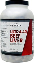 Beverly International Ultra 40 Grass Fed Desiccated Beef Liver 500 Tablets Golden era Secret for Boosting Muscle Growth Stamina and Performance Naturally Break Through Those Sticking Points Endurance