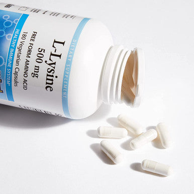 Natural Factors LLysine 500 mg 180 Vegetarian Capsules
