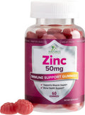 Zinc Gummies 50mg - Immune Support & Antioxidant Supplement, Delicious Natural Flavor Gummy, Vegan, Gluten & GMO-Free, Chewable Vitamin, for Adults & Kids - 60 Gummies