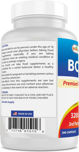 Best Naturals BCAA Branch Chain Amino Acid 3200mg per Serving 200 Capsules - Pharmaceutical Grade - 100% Pure Instantized Formula | Pre/Post Workout Bodybuilding Supplement | Boost Muscle Growth
