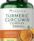 Carlyle Turmeric Supplement 550mg | 60 Capsules | CurcuWin Extract Complex | Vegetarian Non-GMO Gluten