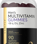 Carlyle Men's Multivitamin Gummies | 90 Count | Natural Blueberry Flavor | Vitamin C, D3 and Zinc | Vegetarian, Non-GMO, Gluten Free Supplement