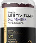 Men'S Multivitamin Gummies | 90 Count | Natural Blueberry Flavor | Vitamin C, D3 And Zinc | Vegetarian, Non-Gmo, Gluten Free Supp
