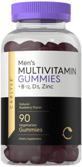 Men'S Multivitamin Gummies | 90 Count | Natural Blueberry Flavor | Vitamin C, D3 And Zinc | Vegetarian, Non-Gmo, Gluten Free Supp