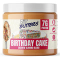 Fit Butters Birthday Cake Cashew Almond Butter Spread - Added Protein and Coconut Oil, Low Carb, Low Sugar, Gluten Free, Complete Protein Dessert Flavored Nut Butter