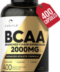 Carlyle Bcaa Amino Acids Capsules | 2000Mg | 400 Bcaa Capsules | Non-Gmo, Gluten Free Branch Chain Amino Acids Supplements