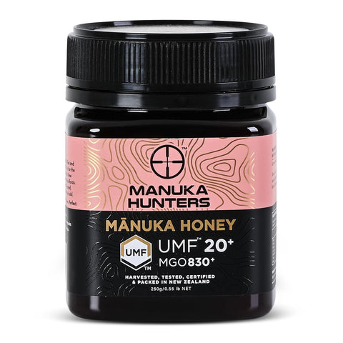Manuka Hunters UMF 10+/MGO 263+ Certified New Zealand Manuka Honey - 100% Pure Natural Sweetener - Gluten, Dairy Free - Ideal for Tea, Coffee, Smoothies, and Baking - Sustainable - 8.8oz/250g Jar