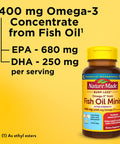 Nature Made Extra Strength Burp Less Omega 3 Fish Oil 1400 Mg Minis Fish Oil Supplements As Ethyl Esters For Healthy Heart Brain And Eyes Support 60 Softgels 30 Day Supply