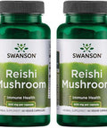 Swanson Reishi Mushroom Immune Function Mood Support 600 Milligrams 60 Capsules (4 Pack)
