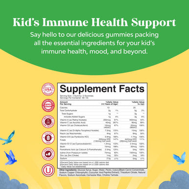 Plant Based Kids Multivitamin Gummies - Multivitamin For Kids Immunity Support Gummies With Vitamins A C D3 E B And Zinc Gelatin And Gluten Non-Gmo Kids Vitamins Gummy Multivitamin Formula 90Ct