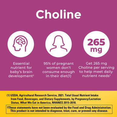 Nature Made Prenatal Vitamin Softgels + Choline Capsules Folic Acid + Dha + Choline 60 Prenatal Vitamins For Women 60 Choline Supplements Capsules 60 Day Supply