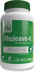 Acute Pain Formula RhuleaveK 1000mg Curcumin Boswellia and Black Sesame Seed Oil Joint and Muscle Relief Clinically Studied NonGMO and Gluten Free by Health Thru Nutrition Pack of 60