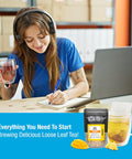 Tiesta Tea - Loose Leaf Starter Kit | Premium Starter Kit Sampler | High to Non Caffeinated | Make Hot & Iced Tea | Starter Kit with Black Green Herbal Tea Sample Bags and 100 Disposable Tea Filters