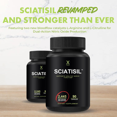 HUMANX Sciatica Focused Formula - Nerve Support Supplement with Stabilized R-Lipoic for Extra Strength - Vitamins Promoting Healthy Back, Hips, Leg, Feet - Neuropathy Supplements - Sciatisil