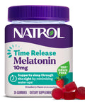 Natrol 10 Mg Melatonin Gummies Time Release Sleep Gummies For Adults Minimize Wake Ups Strawberry-Flavored 35 Count 35 Day Supply