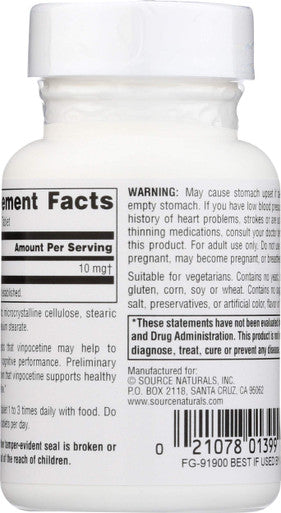 SOURCE S 10Mg 120 Tb Vinpocetine, 120 CT