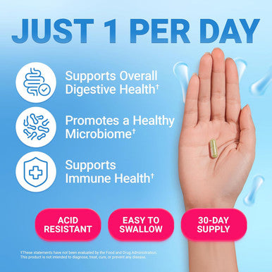 Dr. Berg 60 Billion Probiotic Supplement - Supports Occasional Constipation, Diarrhea, Gas & Bloating - Pre And Probiotics For Digestive Health - 30 Probiotic Capsules