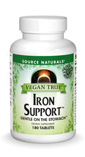 Source Naturals Vegan True Iron Support, Gentle on the Stomach Dietary Supplement - 180 Tablets