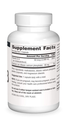 Source s Vitamin D-3 2000 iu Supports Bone & Immune Health - 200 Capsules