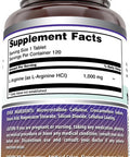 Amazing Nutrition Formulas L-Arginine Supplement | 1000 Mg Per Serving | Tablets | Amino Acid Supplement for Women & Men | Non-GMO | Gluten | Made in USA (120 Count | 2 Pack)