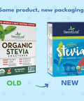 Sweetleaf Organic Stevia Packets - Zero Calorie Stevia Powder No Bitter Aftertaste Sugar Substitute for Keto Coffee Nothing Artificial Non-GMO Stevia Sweetener Packets 70 Count (Pack of 2)