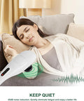 Megawise Cordless Handheld Back Massager W/Rechargeable 3200Mah Battery, 5 Speed And 5 +2 Massage Nodes With Hard, Medium And 2 Soft Silicone Nodes Massage While Moving Around (Pearl White)