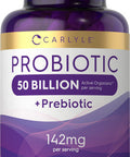 Carlyle Probiotics With Prebiotics | 120 Capsules | 50 Billion Active Organisms | Non-Gmo & Gluten Free Supplement
