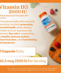 Doctors Best Vegan Vitamin D3 2500 Iu Veg Caps Vegan Vitamin D Supplement For Men and Women Helps Support Calcium Absorption Heart Health and Immune Support 62.5 Mcg Per Serving 60 Veggie Capsules