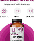 Umzu Thyrite Thyroid Support Supplement Magnesium, Zinc, Copper, Iodine & Selenium Healthy Metabolism, Sustained Energy & Weight Management Thyroid Complex Aid (30 Day Supply 120 Capsules)