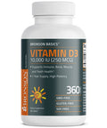 Bronson Vitamin D3 10,000 IU (250 MCG) Supports Immune, Bone, Muscle and Teeth Health, 1 Year Supply High Potency - Non-GMO, 360 Tablets