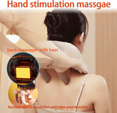 Neck And Back Massager With Soothing Heat,Deep Tissue 6D Expert Kneading Massage,Electric Kneading Back Massager,Massage Pillow For Pain Relief Deep Tissue.Electric Full Body Massager.For Parents