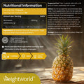Weightworld Bromelain High Strength Supplement 650mg - High Potent 2500GDU/g per Serving - 180 Vegan Capsules (Not Bromelain Tablets) - Enzyme Nutritional Supplements - Naturally Derived Enzyme from Pineapple