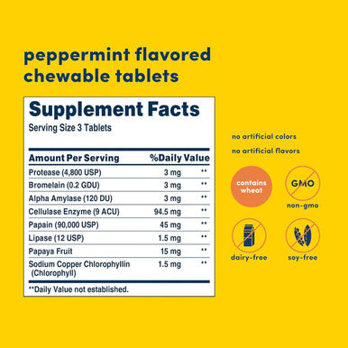 American Health Super Papaya Enzyme Plus Chewable Tablets, Natural Papaya Flavor, 2 Pack - Promotes Digestion & Nutrient Absorption, Contains Papain & Other Enzymes - 360 Count, 240 Total Servings