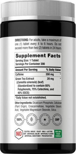 Horbaach Caffeine Pills 200 Tablets 200Mg