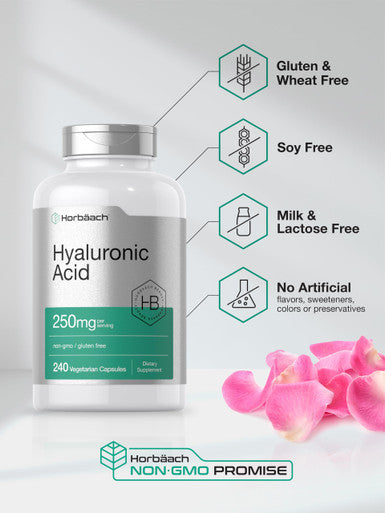 Horbaach Hyaluronic Acid Capsules 240 Count 250 Mg