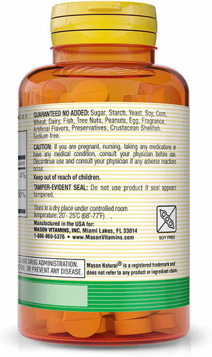Mason Natural Vitamin B12 50 mcg with Calcium - Healthy Conversion of Food into Energy, Supports Nerve Function and Health, 100 Tablets (Pack of 3)