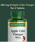 Nature's Bounty Apple Cider Vinegar 480mg, 200 Tablets