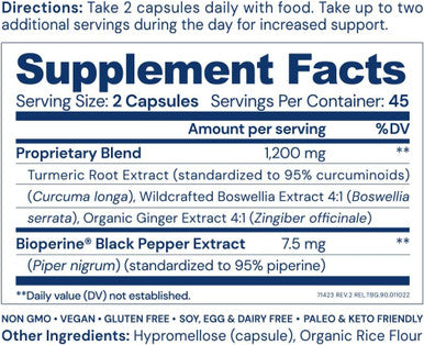 Bodyhealth Inflam Relief, Joint Supplement, Relief For Back, Knees, Hands, With Turmeric, Boswellia, Ginger, All Natural, Non-Gmo, Gluten (90 Capsules)