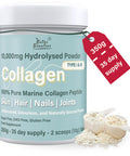 NUTRI BEAUTIES Pure Marine Collagen Peptides Powder 10000Mg | 19 Essential Amino Acids | Unflavoured 350g Hydrolyzed Collagen Supplements for women and men (Type I III) | 35 Day Supply |Halal | skin