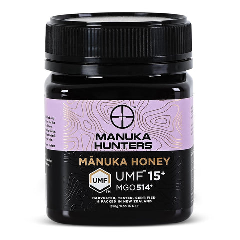 Manuka Hunters UMF 10+/MGO 263+ Certified New Zealand Manuka Honey - 100% Pure Natural Sweetener - Gluten, Dairy Free - Ideal for Tea, Coffee, Smoothies, and Baking - Sustainable - 8.8oz/250g Jar