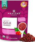 Navitas Organics Goji Berries Organic Non-GMO Sun-Dried Sulfite-Free