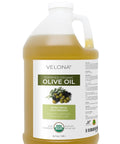 velona USDA Certified Organic Olive Oil - 64 Fl Oz | 100% Pure and Natural Carrier Oil | Extra Virgin, Unrefined, Cold Pressed | Cooking, Dressing, Face, Hair, Body & Skin Care | Use Today - Enjoy Results