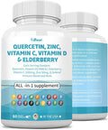Quercetin 1000Mg Zinc 50Mg Vitamin C 1000Mg Vitamin D 5000Iu Immune System Support Supplement With Echinacea Ginger Bromelain Sea Moss Garlic Nettle Vegan Capsules For Men And Women,60 Count Usa