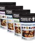 Power Up High Energy Trail Mix By Gourmet Nut, Walnuts, Banana Chips, Cashews, Coconut, Cranberries & Papaya Mix - Keto & Paleo Friendly Snacks - Non GMO Vegan Gluten Free Kosher, 8oz Bags, Pack of 4