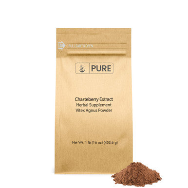 PURE ORIGINAL INGREDIENTS Chasteberry Extract And Raspberry Fruit Powder Bundle, 1 Lb Each, Gluten-Free, Non-Gmo
