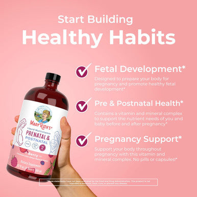 Maryruth Organics Postnatal & Prenatal Vitamins for Women | Sugar | Womens Multivitamin for Pre-Conception Pregnancy & Nursing | Ginger | Selenium | Folate | Vegan | Non-GMO | Gluten | 32oz