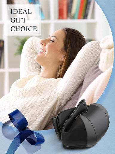 Back Neck Shoulder Massager With Heat, Shiatsu Electric Deep Tissue 3D Kneading Massagers For Relief On Waist, Leg, Calf, Foot Full Body Muscles, For Men Women Mom Dad (Black)