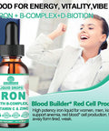 WellVeraVida Liquid Iron Supplement W/Vitamin C, B-Complex, High Potency Iron Liquid W. Multivitamin, Vegan Iron Drops For Women, Kids, Chelate Liquid Iron Supplement For Anemia, Fatigue, Red Blood Cell Support
