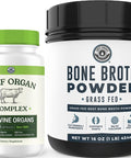 Left Coast Performance Bone Broth Protein Powder & Beef Organ Supplement - Bovine Wellness Bundle for Gut Health Energy Balance and Immune Support